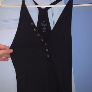 Henley style bodysuit, buttons are fake